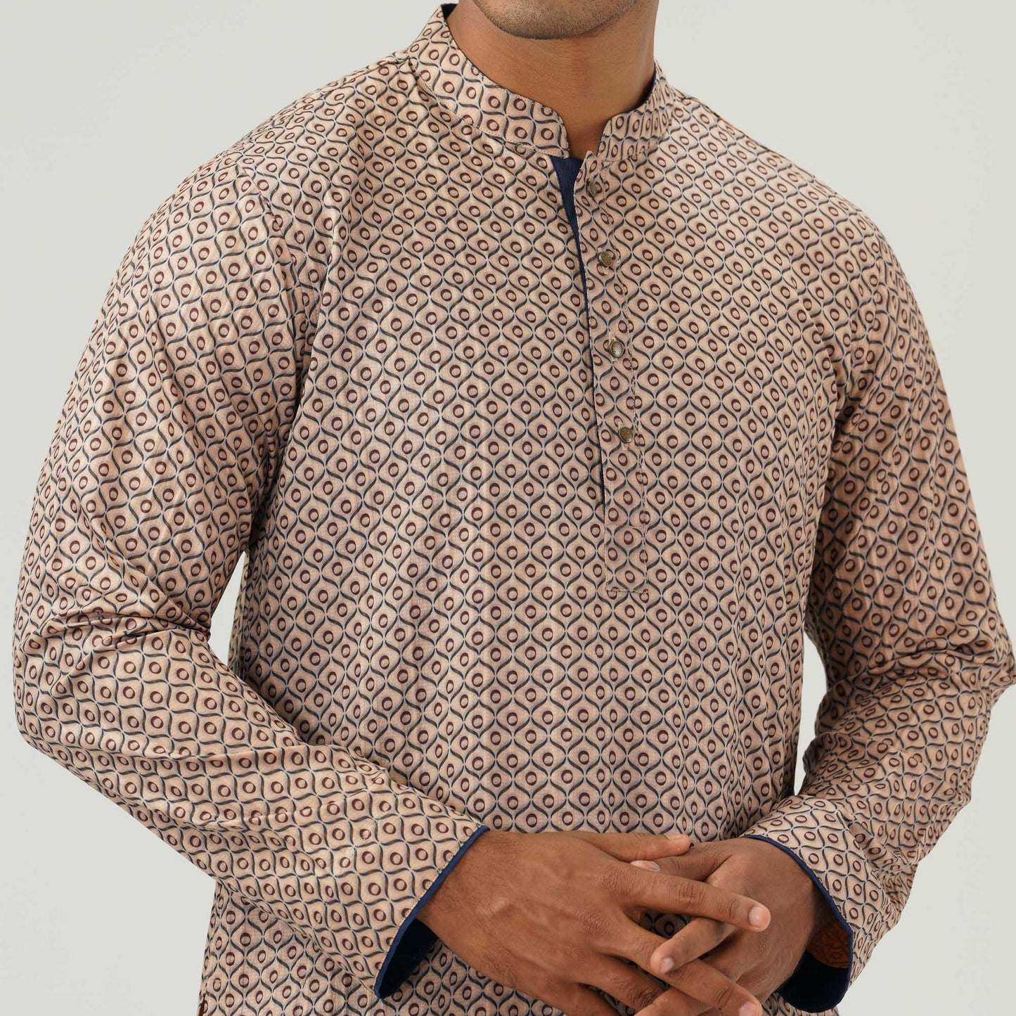 Mens Basic Beige Panjabi