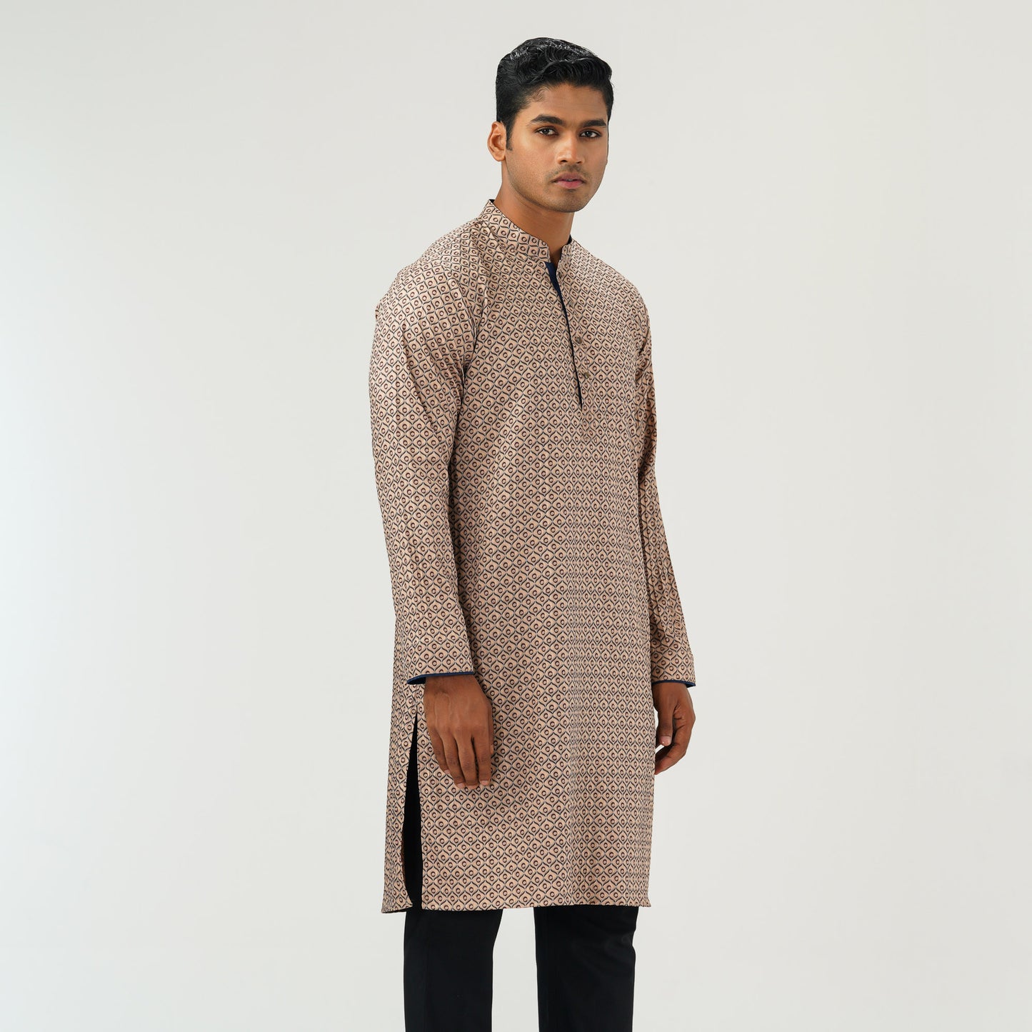 Mens Basic Beige Panjabi