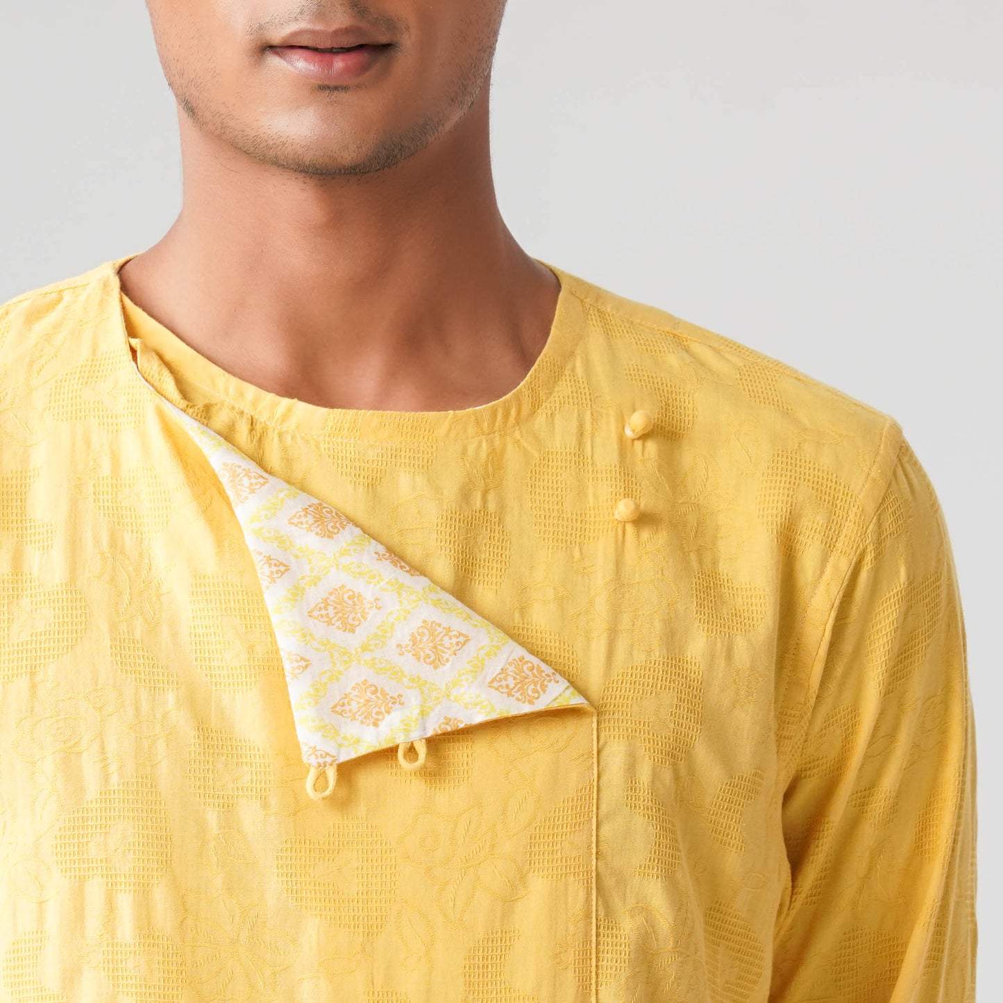 Mens Yellow Panjabi