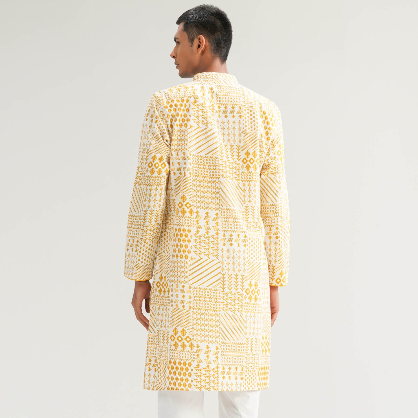 Mens Mustard Panjabi