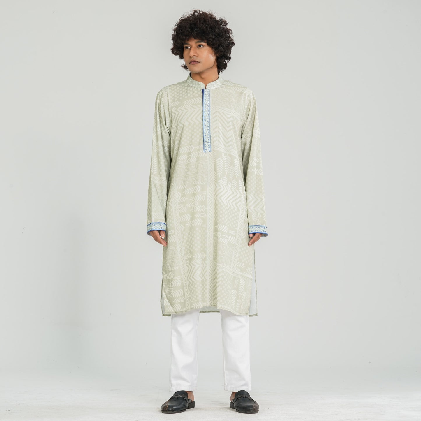 Men's Blended Silk Panjabi