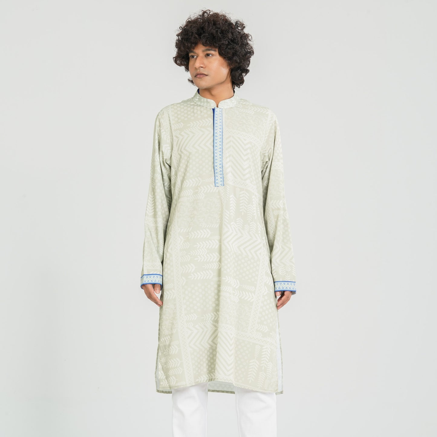 Men's Blended Silk Panjabi