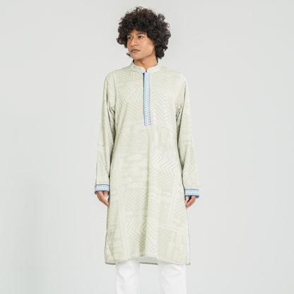 Men's Blended Silk Panjabi