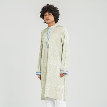Men's Blended Silk Panjabi