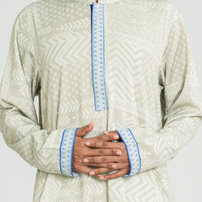 Men's Blended Silk Panjabi