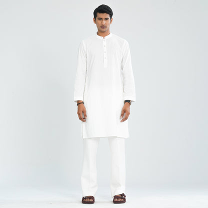 Men's White Panjabi