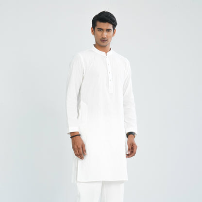 Men's White Panjabi