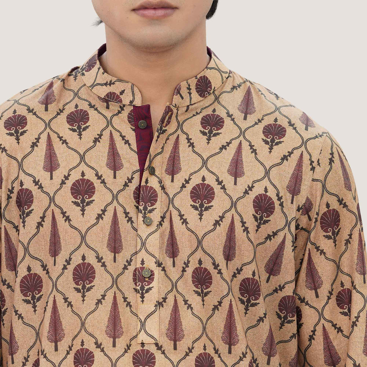 Men's Beige Panjabi