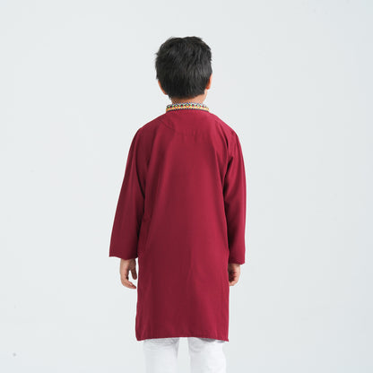 Boy's Maroon Panjabi