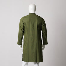 Load image into Gallery viewer, MENS EMBROIDERY PANJABI-OLIVE
