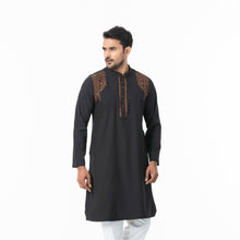 Load image into Gallery viewer, Mens Black Embroidery Panjabi
