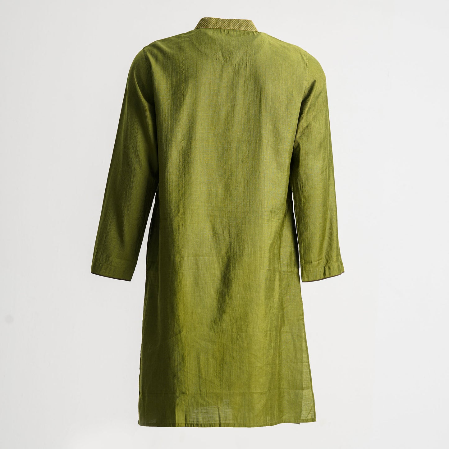 Mens Olive Green Embroidered Panjabi