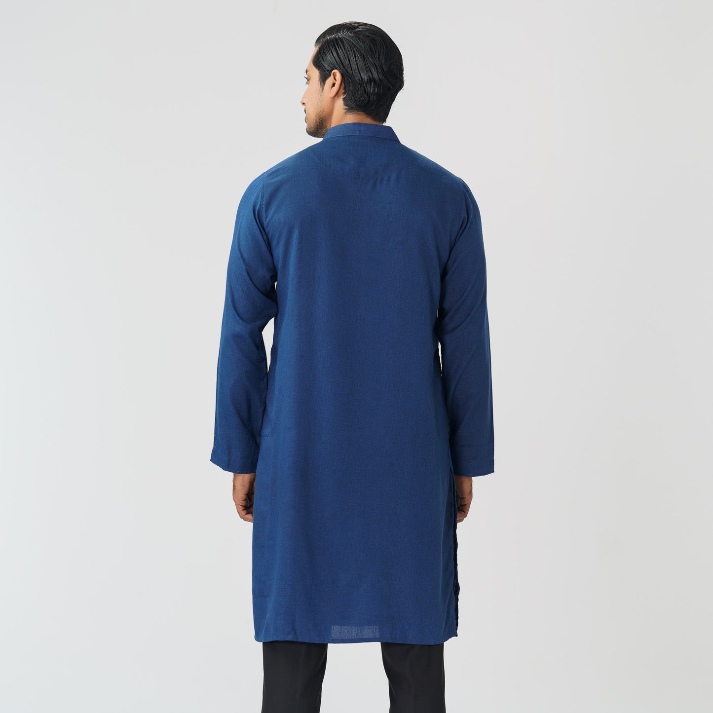 Mens Navy Embroidered Panjabi