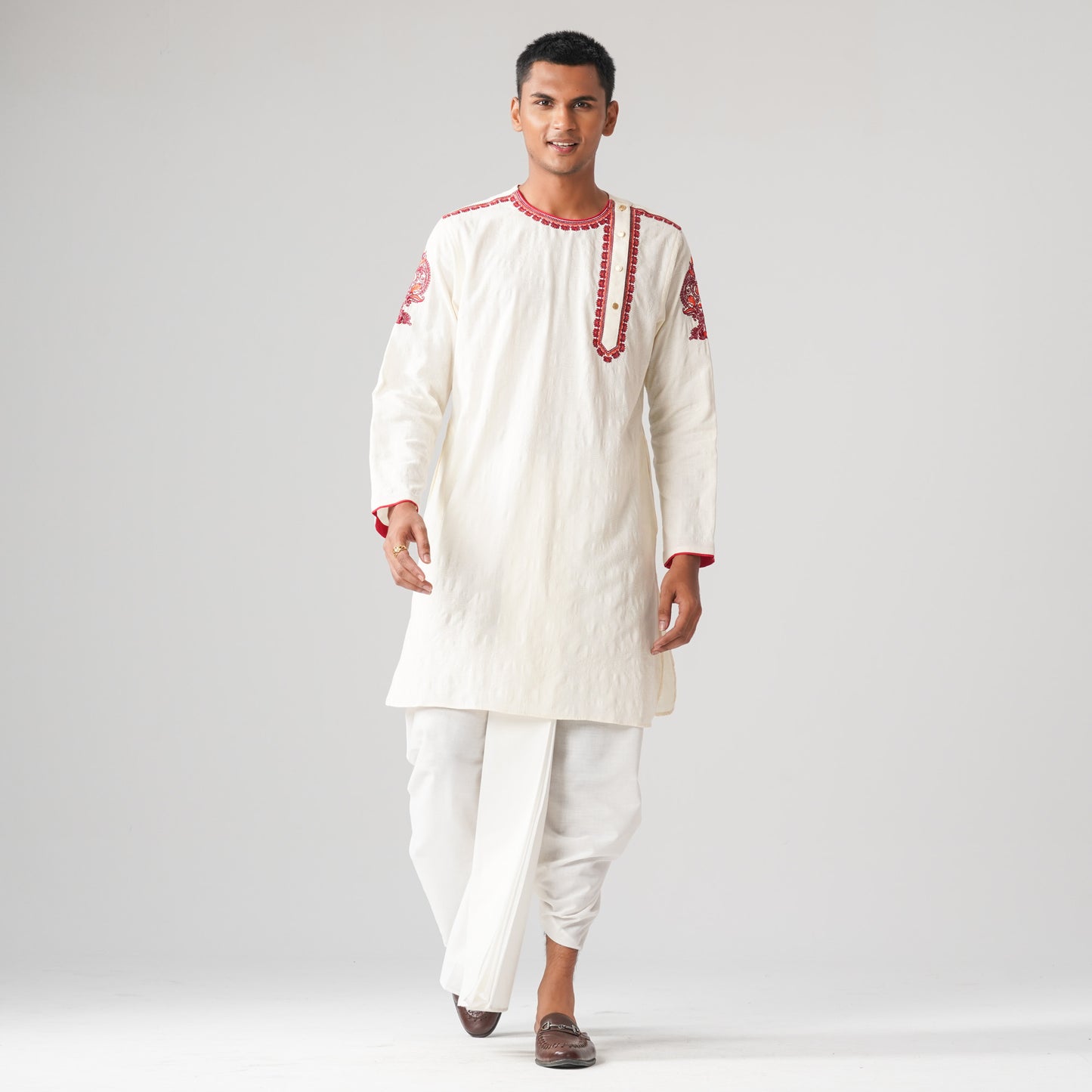 Mens Off White Panjabi