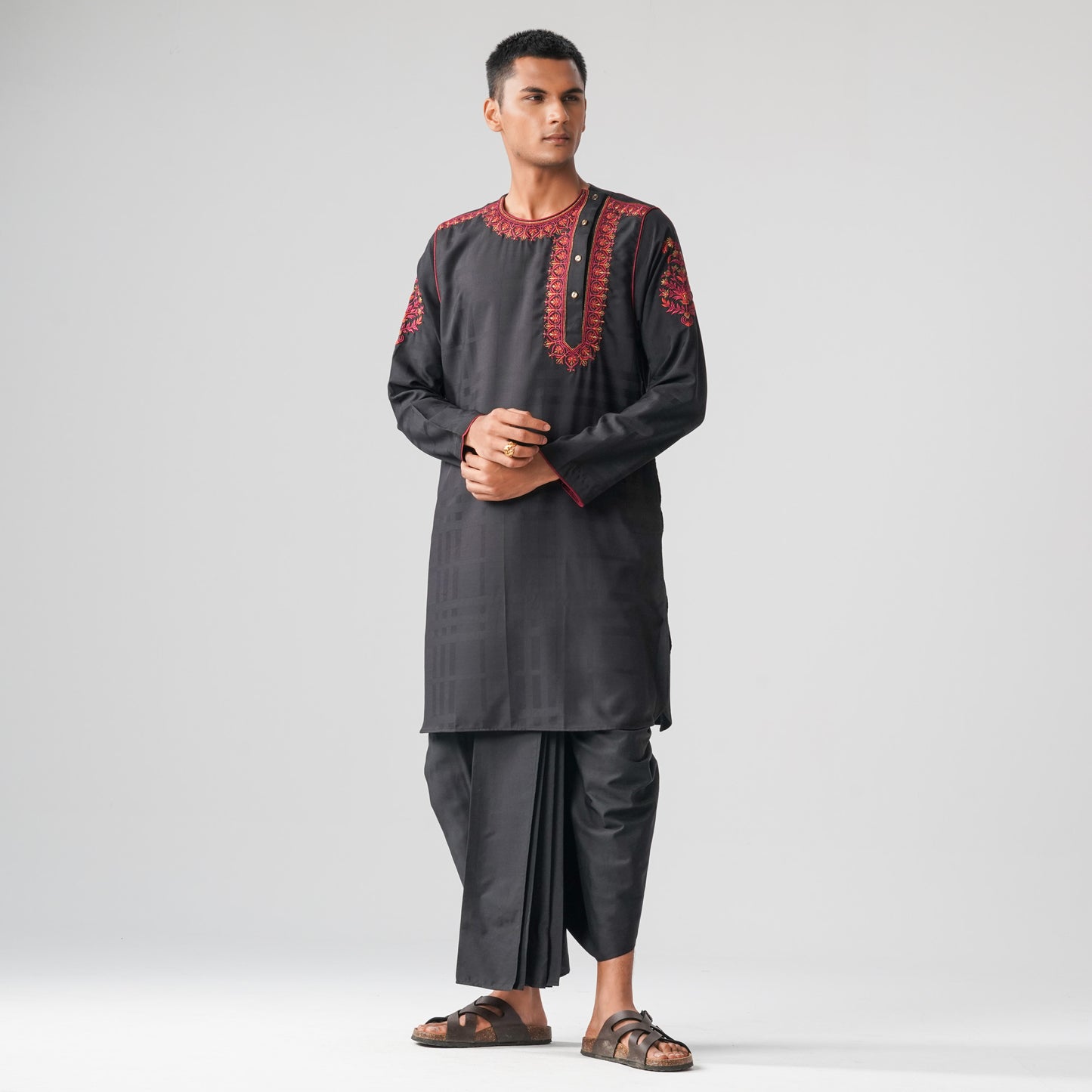 Mens Black Panjabi