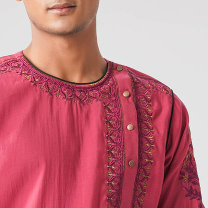 Mens Maroon Panjabi