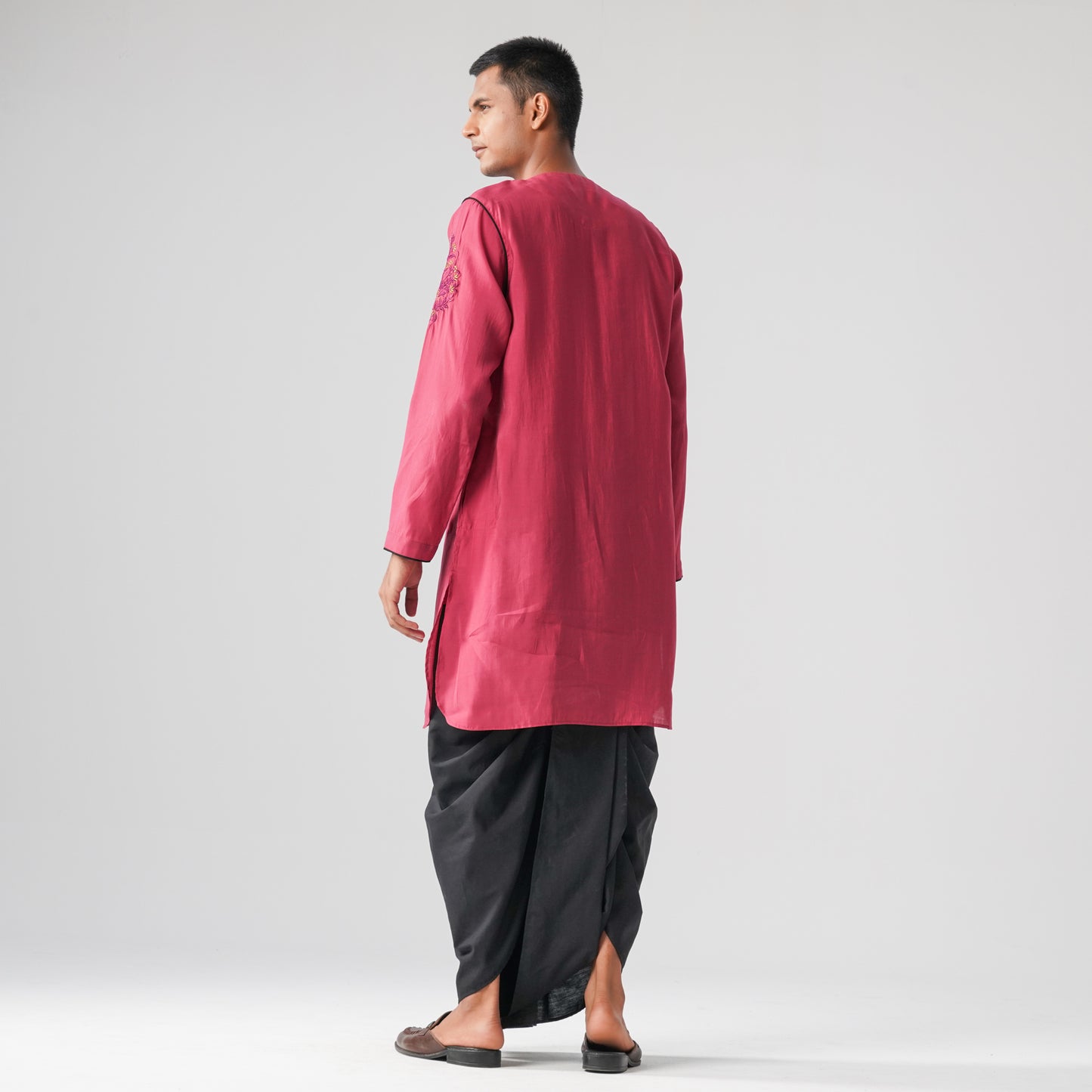 Mens Maroon Panjabi