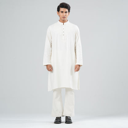 Men Cream Blended Panjabi