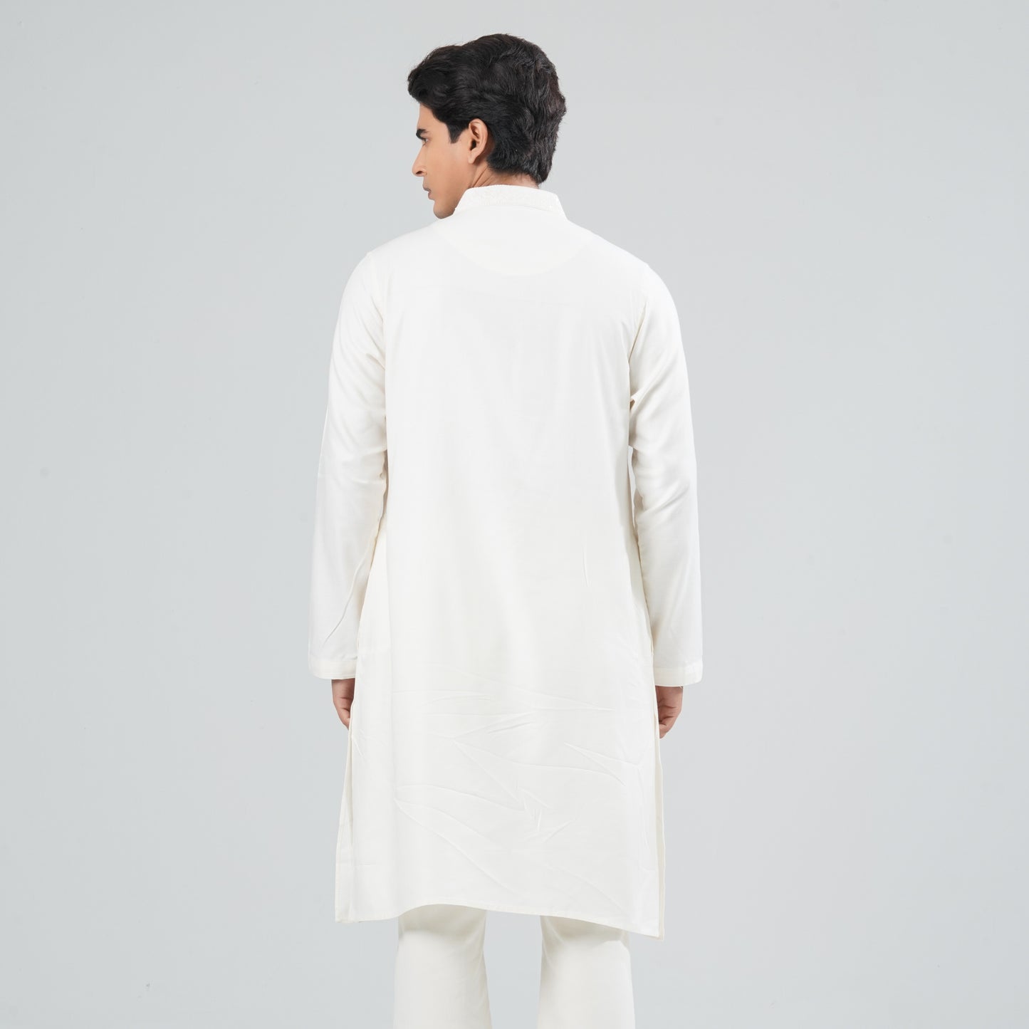 Men Cream Blended Panjabi