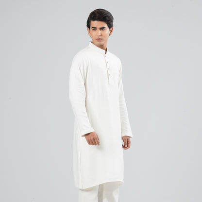 Men Cream Blended Panjabi