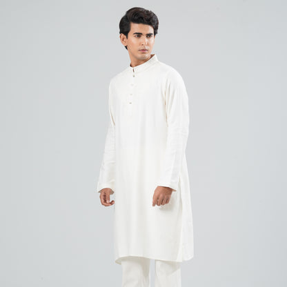 Men Cream Blended Panjabi