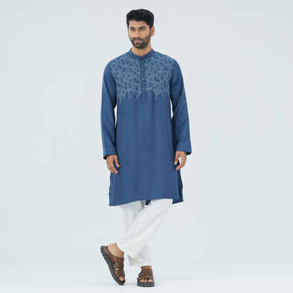 Men’s Blended Silk Embroidered Panjabi