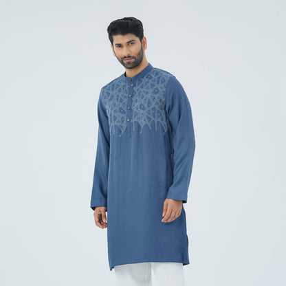Men’s Blended Silk Embroidered Panjabi
