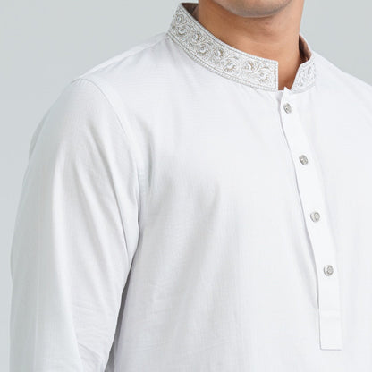 Men’s Blended Cotton Embroidered Panjabi