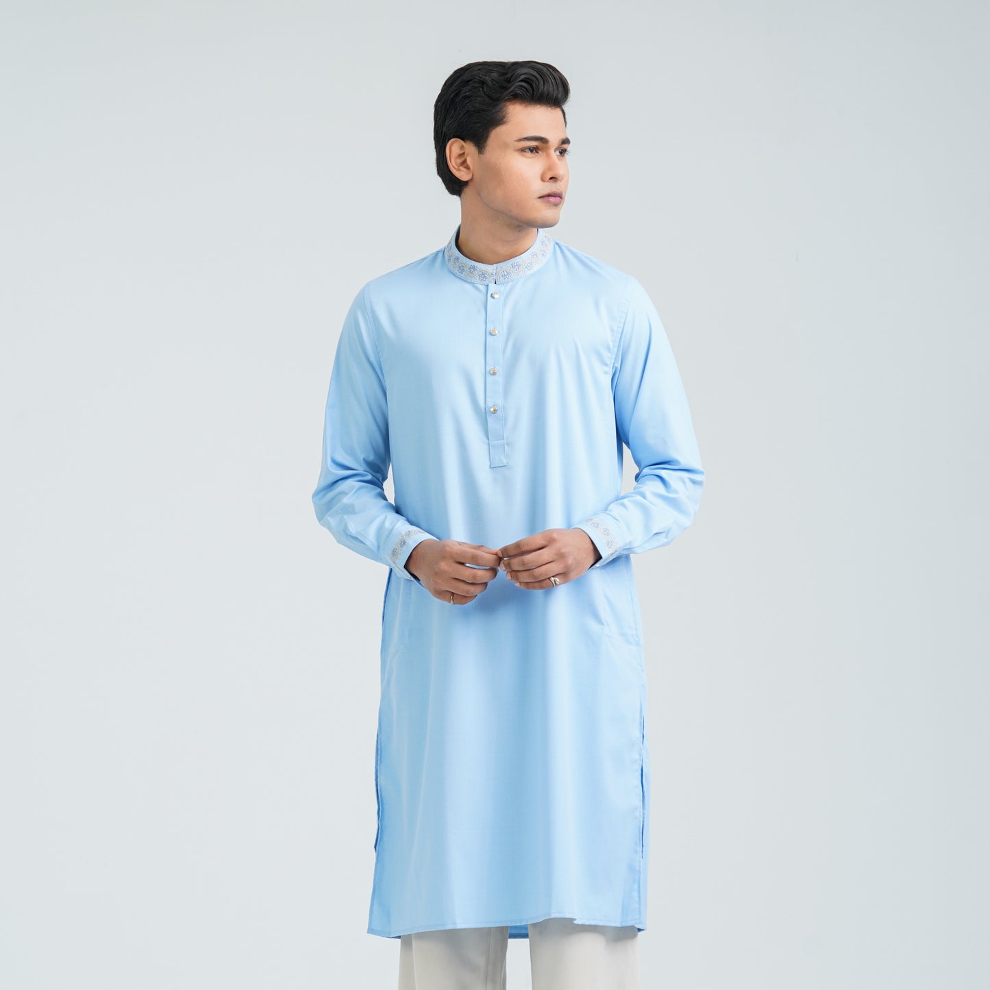 Men’s Suiting Fabric Embroidered Panjabi