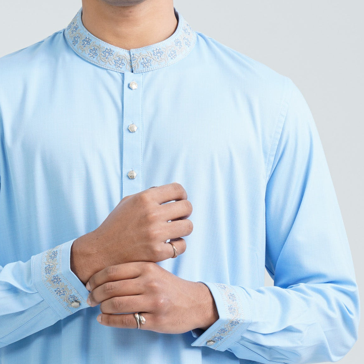 Men’s Suiting Fabric Embroidered Panjabi