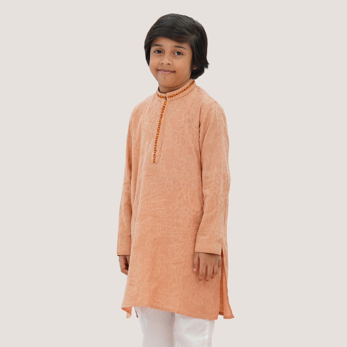 Boys' Peach Panjabi
