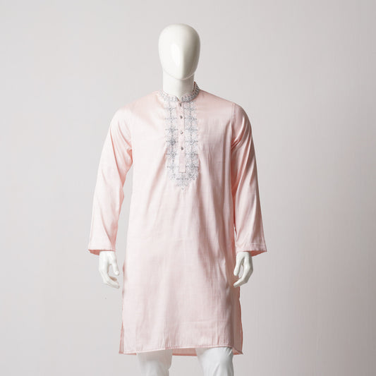 Mens Karchupi Panjabi-Pink