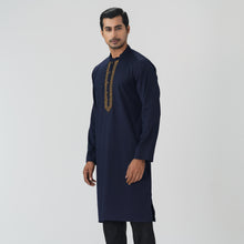 Load image into Gallery viewer, Mens Navy Karchupi Panjabi
