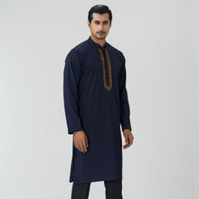 Load image into Gallery viewer, Mens Navy Karchupi Panjabi
