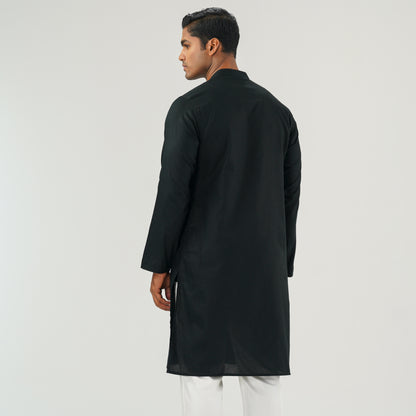 Mens Black Karchupi Panjabi