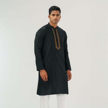 Mens Black Karchupi Panjabi