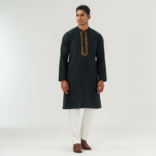 Load image into Gallery viewer, Mens Black Karchupi Panjabi
