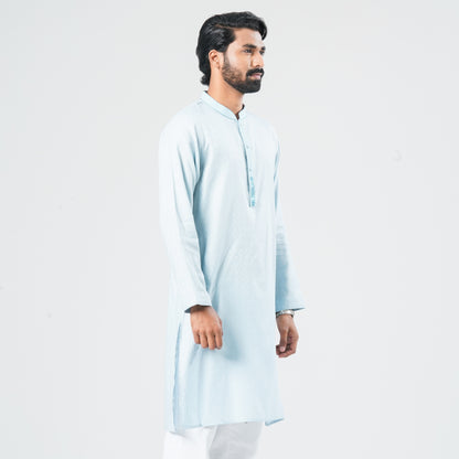 Men's Sky Blue Cotton Panjabi