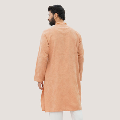 Men's Peach Panjabi