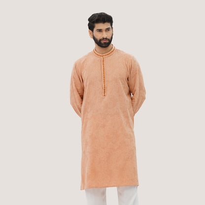 Men's Peach Panjabi