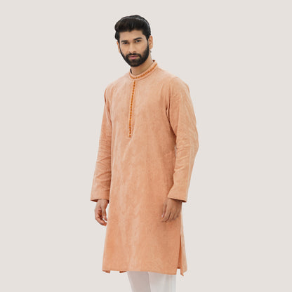 Mens Peach Panjabi