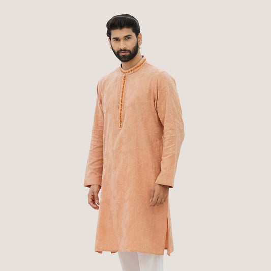 Mens Peach Panjabi