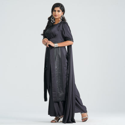 Women’s Silk Pant Saree with Jacket