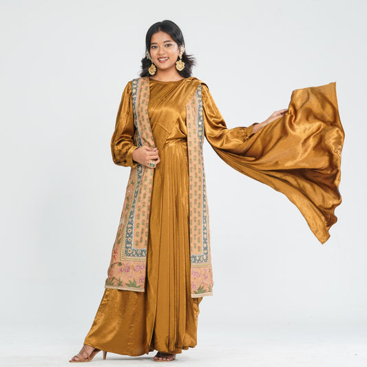 Women’s Silk Pant Saree with Jacket