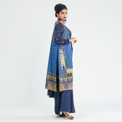 Women’s Silk Pant Saree with Jacket