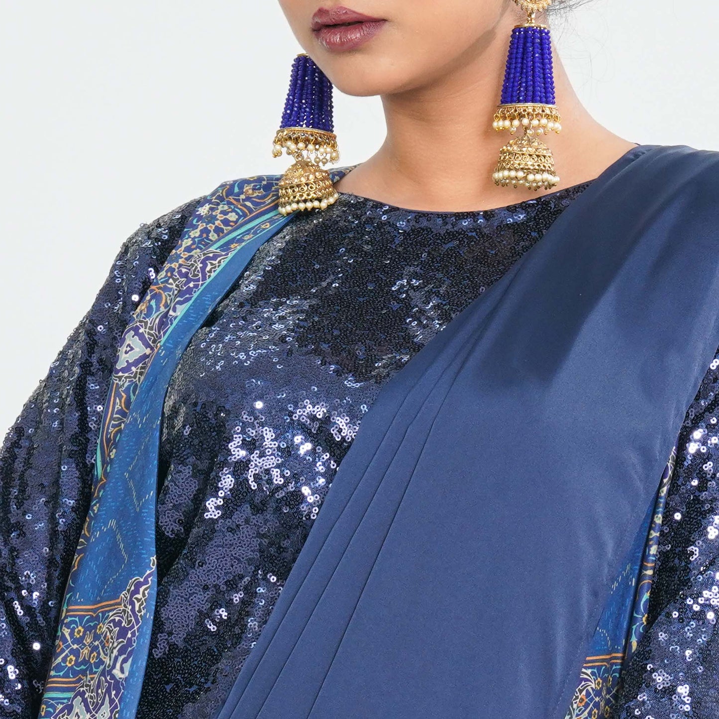 Women’s Silk Pant Saree with Jacket