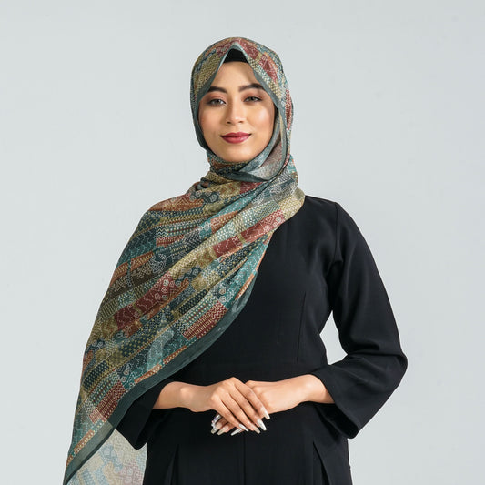 Women’s Blended Silk Digital Printed Scarf