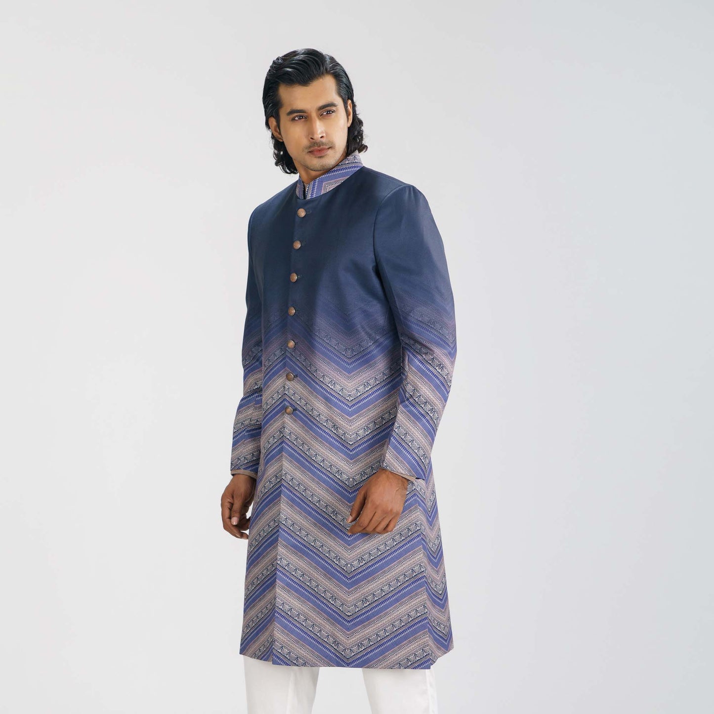 Mens Navy Sherwani