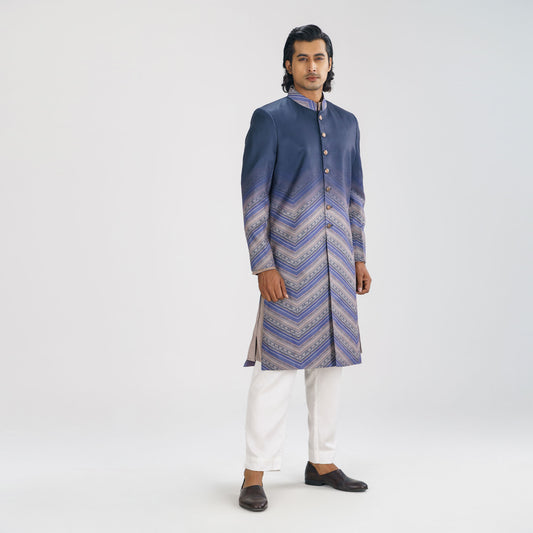 Mens Navy Sherwani