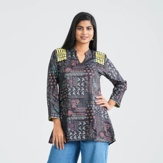 Women’s Digital Printed Silk Top